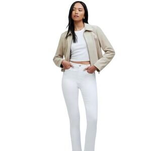 Madewell Stovepipe Jeans White High Rise Straight Leg‎ Size 28 NWT $128